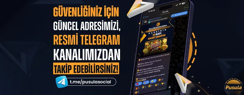 Güncel giriş adresini resmi Telegram kanalından takip edin: t.me/pusulasocial