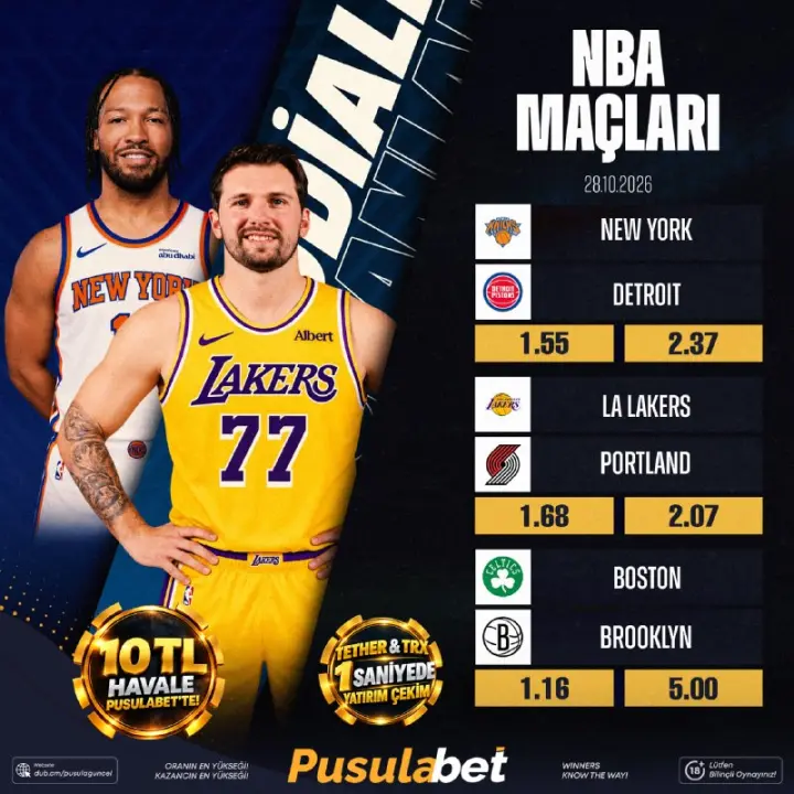 En yüksek oranlarla NBA Pusulabet’te!